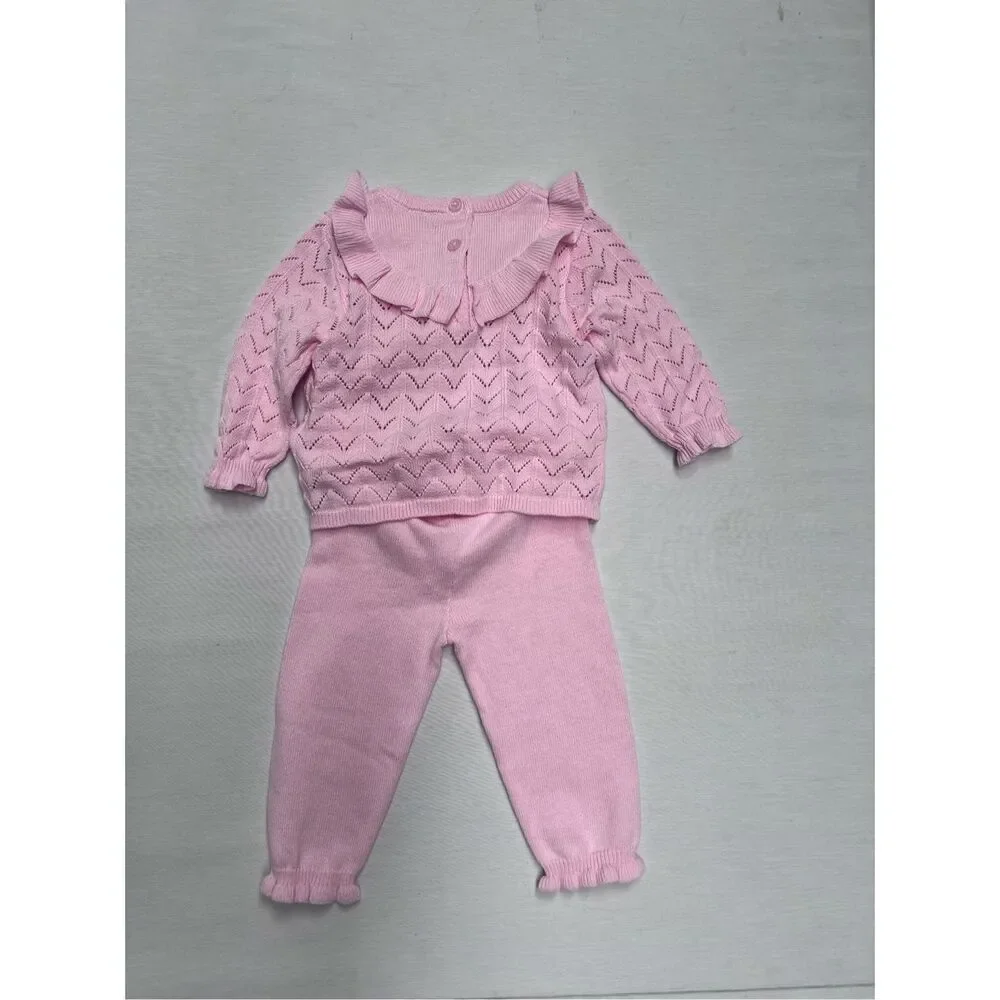Janie and Jack Baby Ruffle Collared Sweater Set size 6–12 months